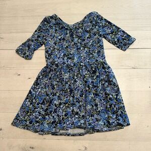 Dot Dot Smile girls blue floral dress 2T